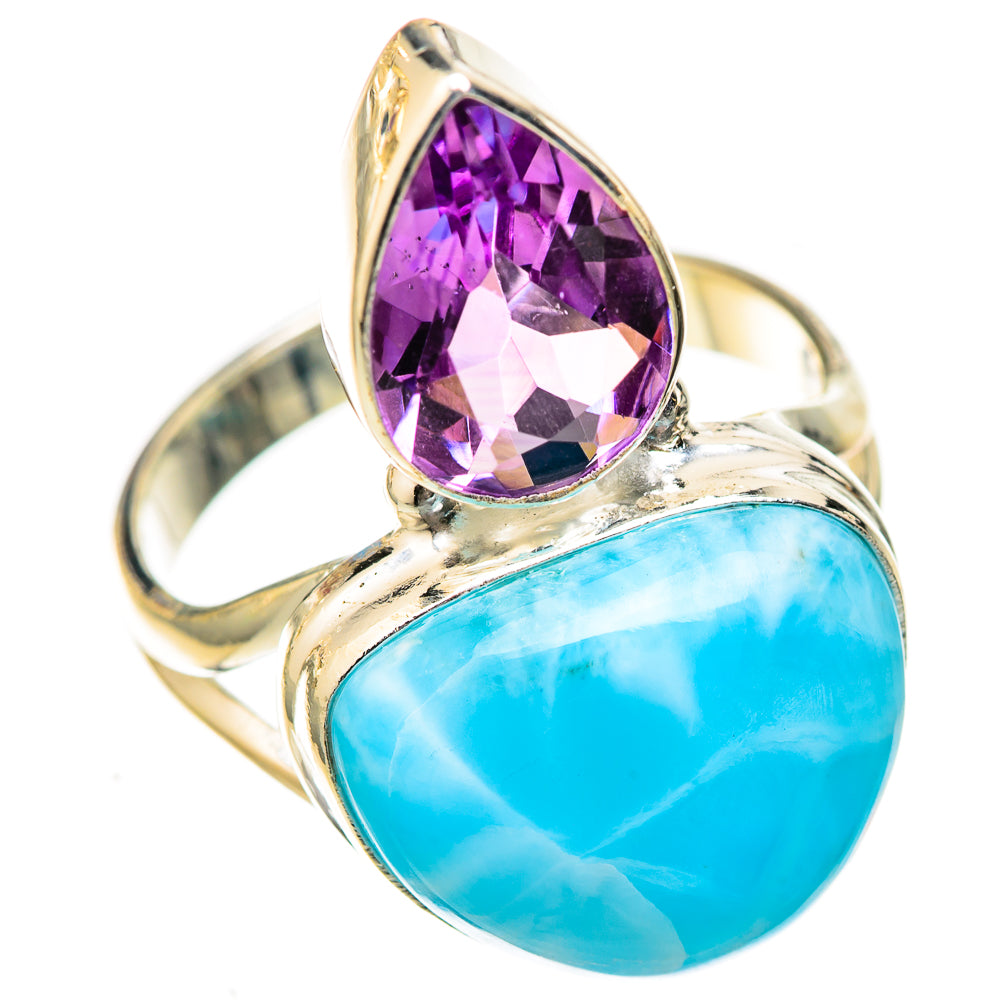 Larimar Rings handcrafted by Ana Silver Co - RING122758 - Photo 2