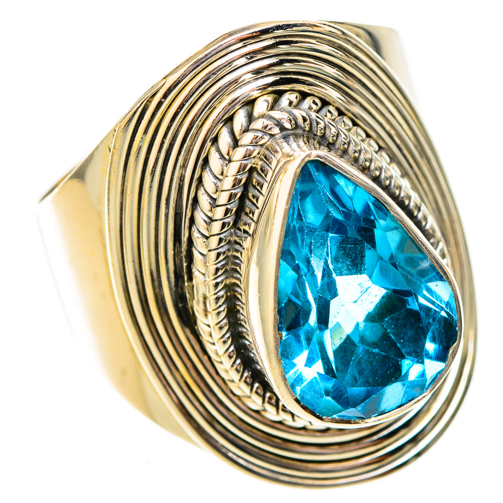 Blue Topaz Rings handcrafted by Ana Silver Co - RING122779 - Photo 2