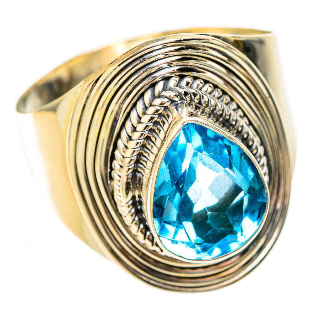 Blue Topaz Rings handcrafted by Ana Silver Co - RING122792 - Photo 2