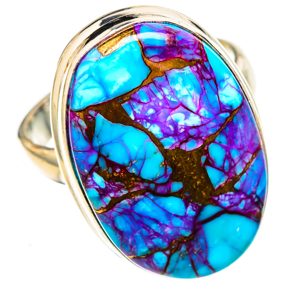 Purple Copper Composite Turquoise Rings handcrafted by Ana Silver Co - RING122797 - Photo 2