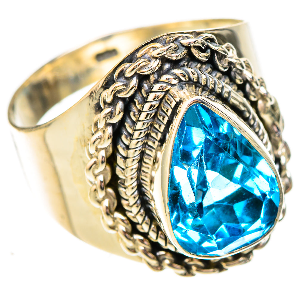 Blue Topaz Rings handcrafted by Ana Silver Co - RING122825 - Photo 2