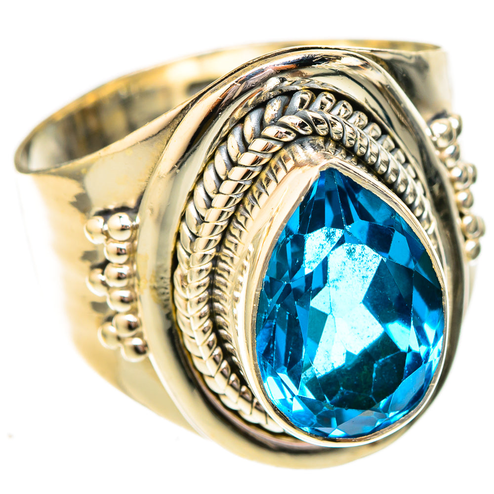Blue Topaz Rings handcrafted by Ana Silver Co - RING122829 - Photo 2