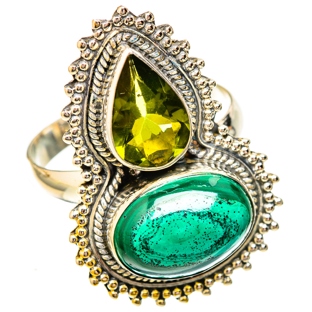 Malachite Rings handcrafted by Ana Silver Co - RING122875 - Photo 2