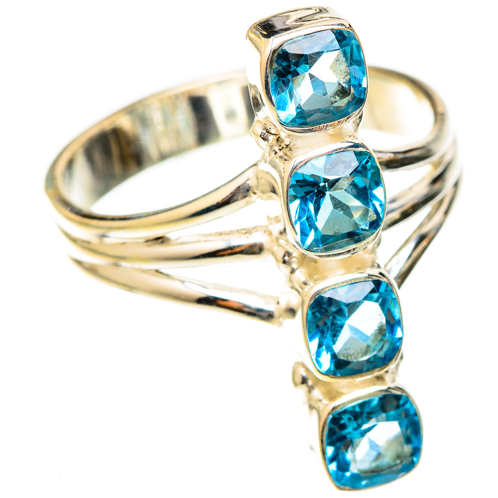 Blue Topaz Rings handcrafted by Ana Silver Co - RING123000 - Photo 2