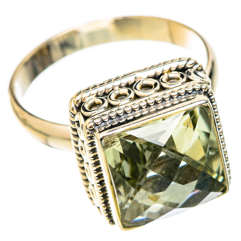 Green Amethyst Rings handcrafted by Ana Silver Co - RING123001 - Photo 2