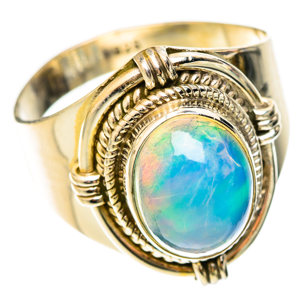 Ethiopian Opal Rings handcrafted by Ana Silver Co - RING123013 - Photo 2