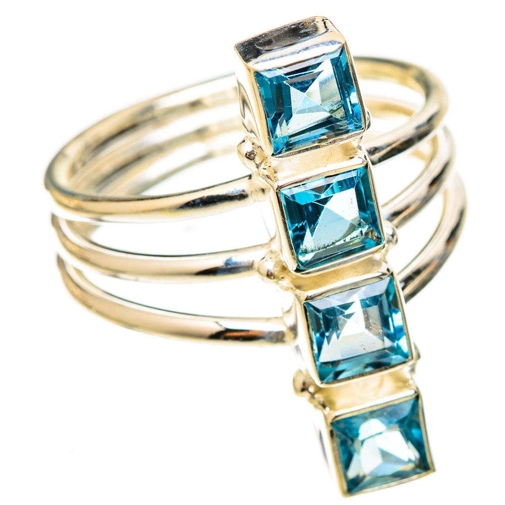 Blue Topaz Rings handcrafted by Ana Silver Co - RING123016 - Photo 2