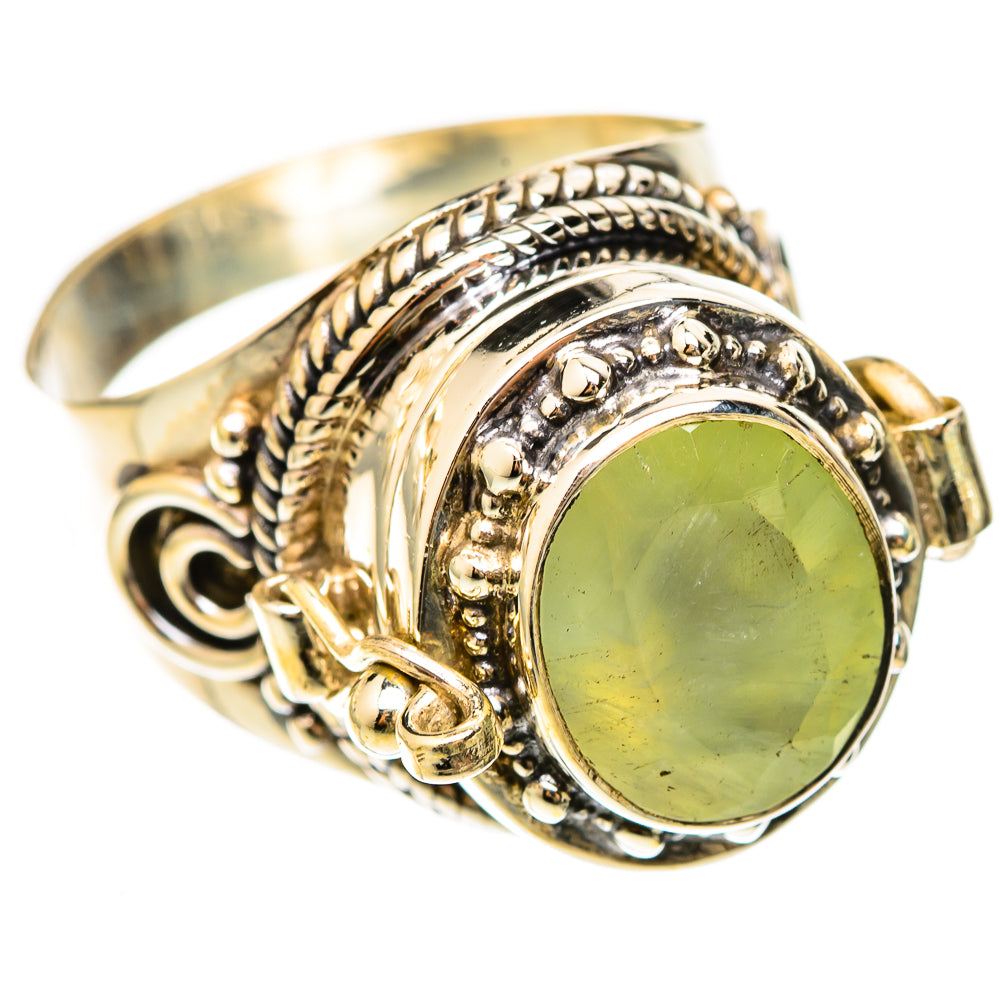 Prehnite Rings handcrafted by Ana Silver Co - RING123021 - Photo 2