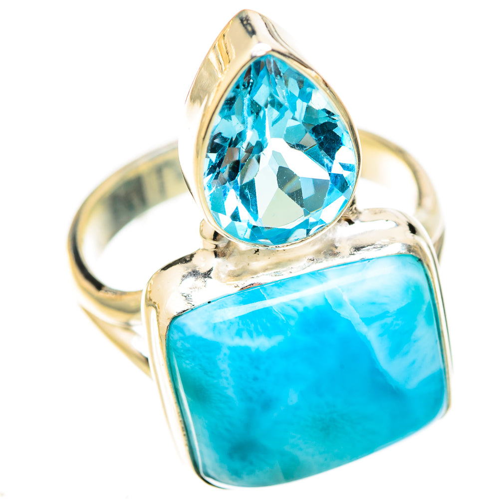 Larimar Rings handcrafted by Ana Silver Co - RING123058 - Photo 2