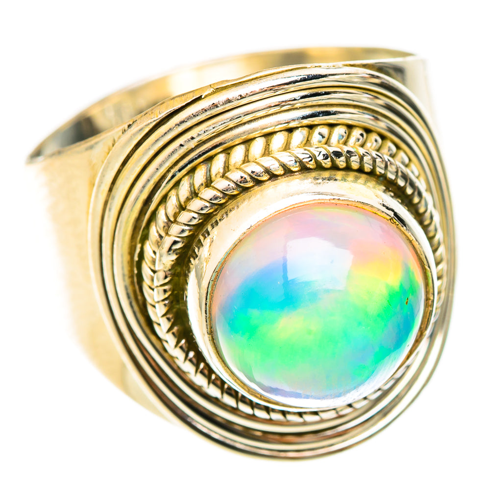 Ethiopian Opal Rings handcrafted by Ana Silver Co - RING123069 - Photo 2