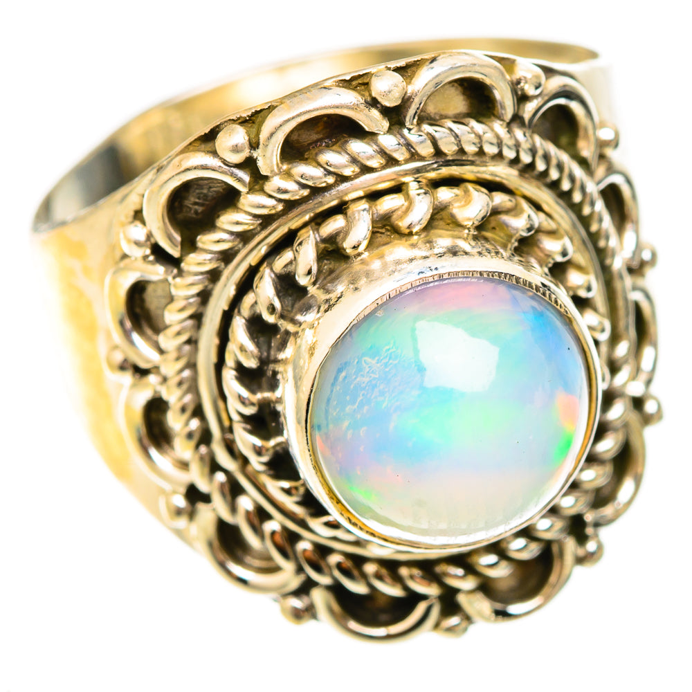 Ethiopian Opal Rings handcrafted by Ana Silver Co - RING123089 - Photo 2