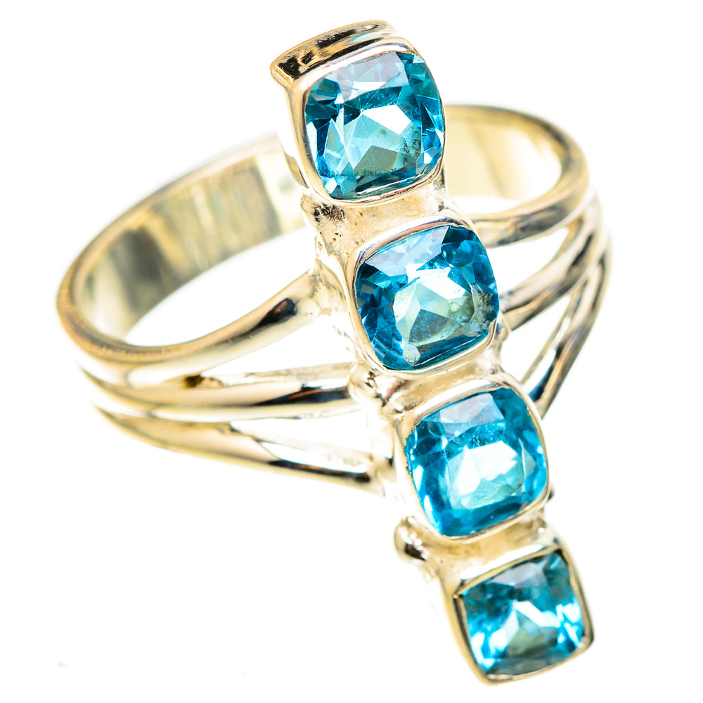 Blue Topaz Rings handcrafted by Ana Silver Co - RING123092 - Photo 2