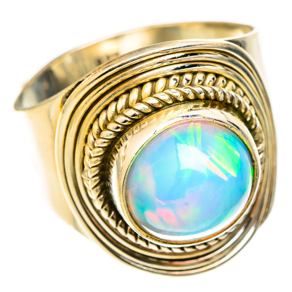 Ethiopian Opal Rings handcrafted by Ana Silver Co - RING123106 - Photo 2