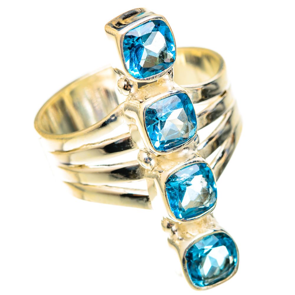 Blue Topaz Rings handcrafted by Ana Silver Co - RING123108 - Photo 2