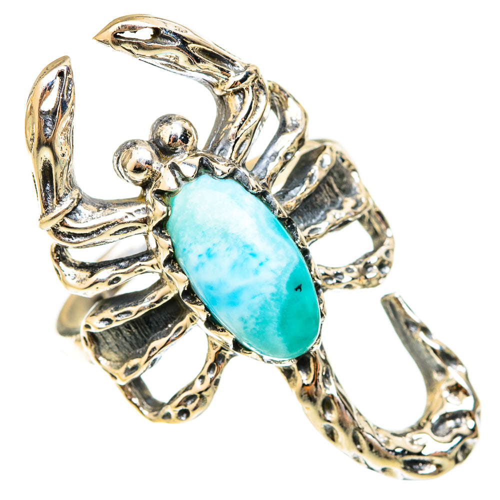 Larimar Rings handcrafted by Ana Silver Co - RING123122 - Photo 2