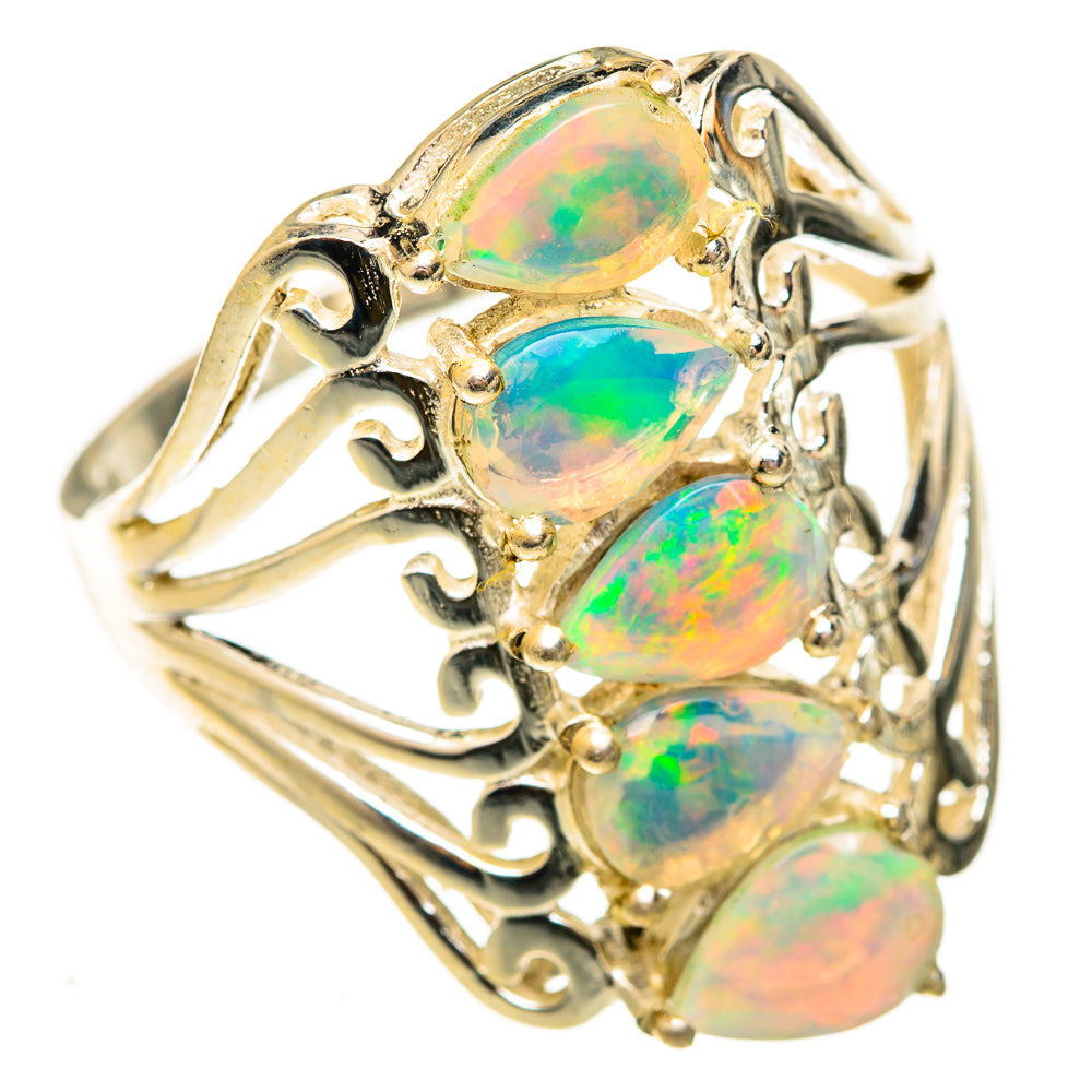 Ethiopian Opal Rings handcrafted by Ana Silver Co - RING123134 - Photo 2