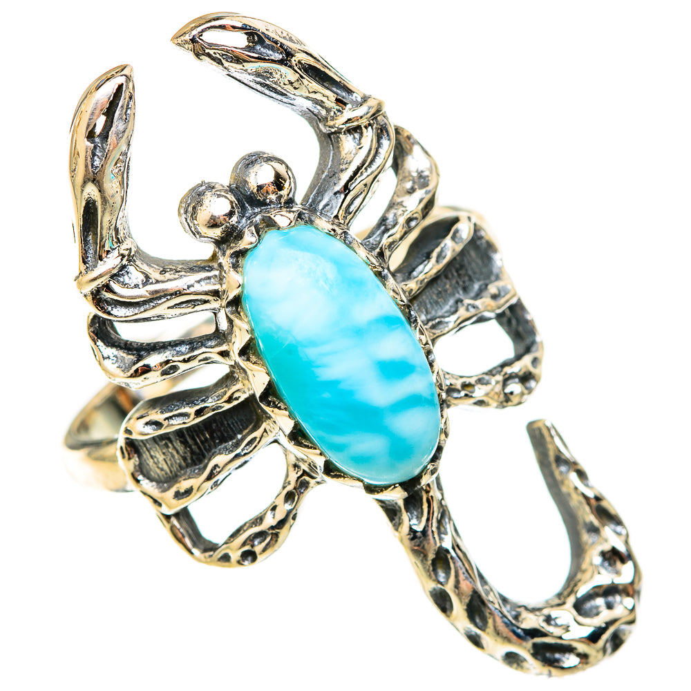 Larimar Rings handcrafted by Ana Silver Co - RING123140 - Photo 2