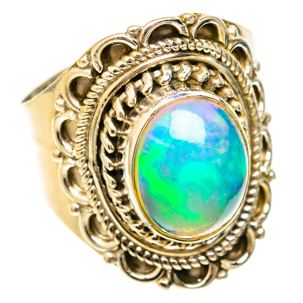 Ethiopian Opal Rings handcrafted by Ana Silver Co - RING123152 - Photo 2