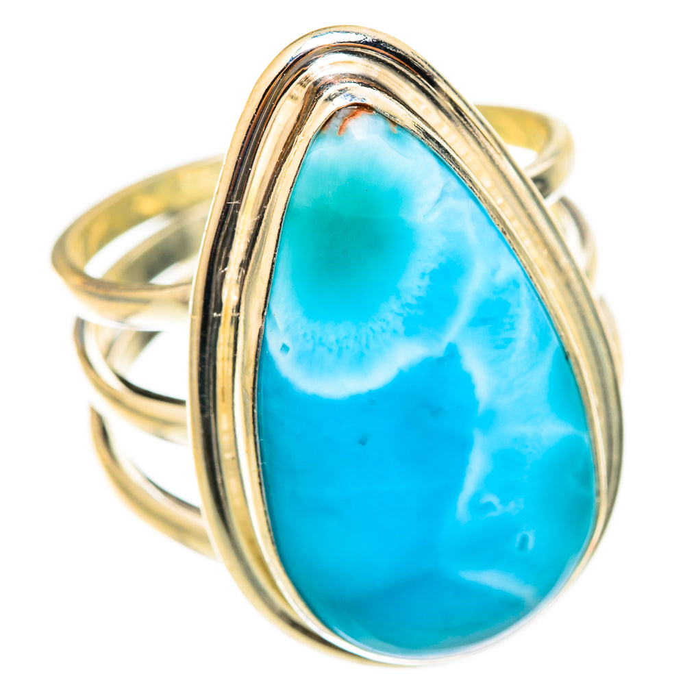 Larimar Rings handcrafted by Ana Silver Co - RING123162 - Photo 2