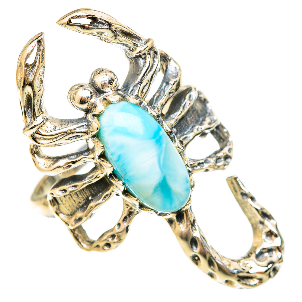 Larimar Rings handcrafted by Ana Silver Co - RING123191 - Photo 2