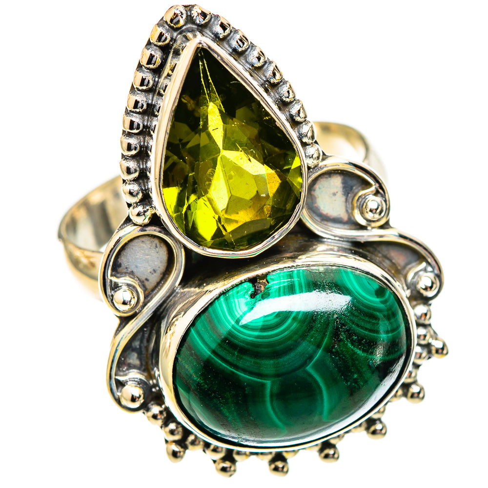 Malachite Rings handcrafted by Ana Silver Co - RING123310 - Photo 2