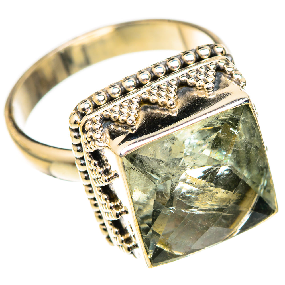 Green Amethyst Rings handcrafted by Ana Silver Co - RING123352 - Photo 2