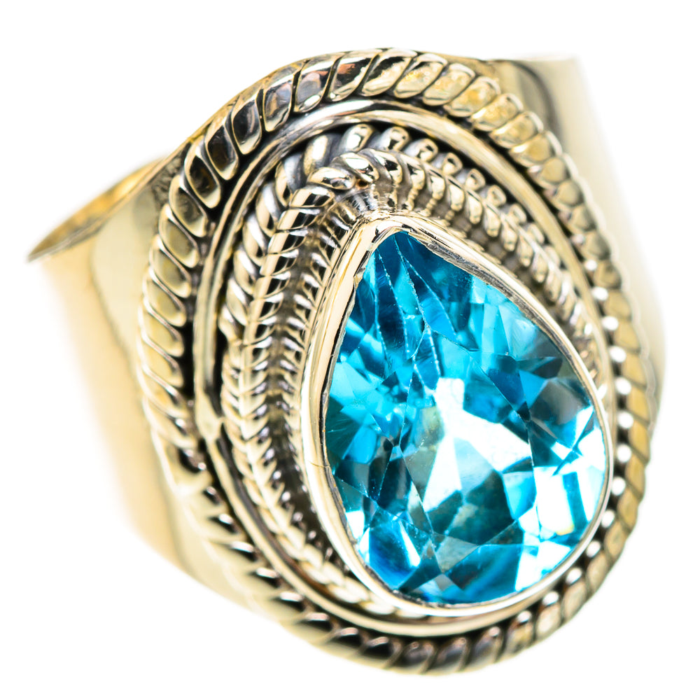 Swiss Blue Topaz Rings handcrafted by Ana Silver Co - RING123384 - Photo 2