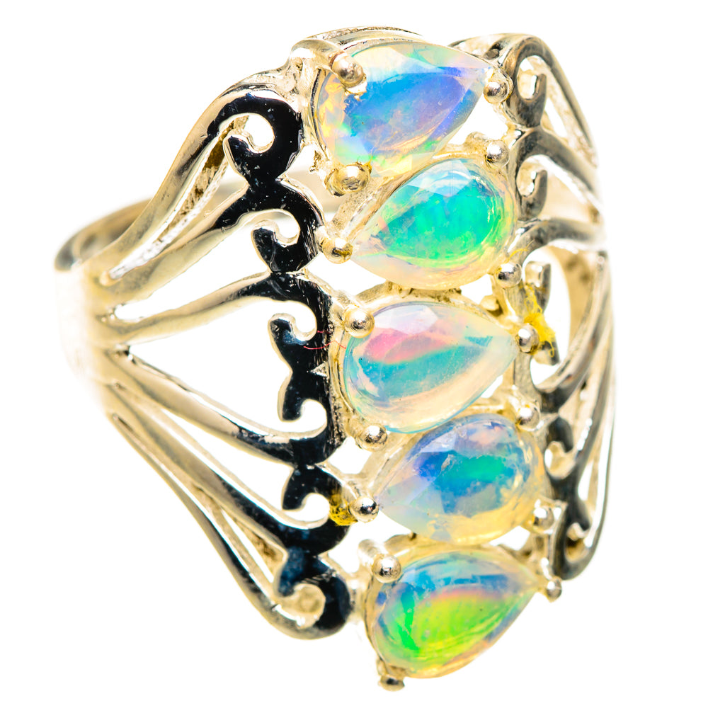 Ethiopian Opal Rings handcrafted by Ana Silver Co - RING123410 - Photo 2