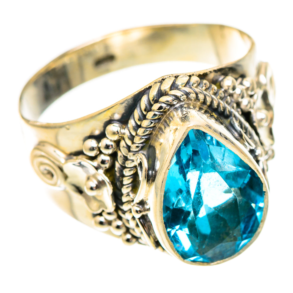Swiss Blue Topaz Rings handcrafted by Ana Silver Co - RING123421 - Photo 2