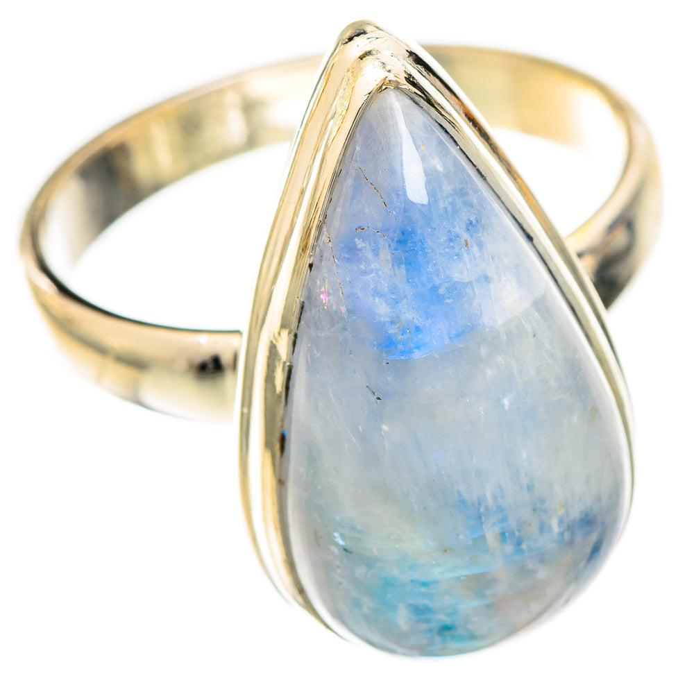 Rainbow Moonstone Rings handcrafted by Ana Silver Co - RING123434 - Photo 2