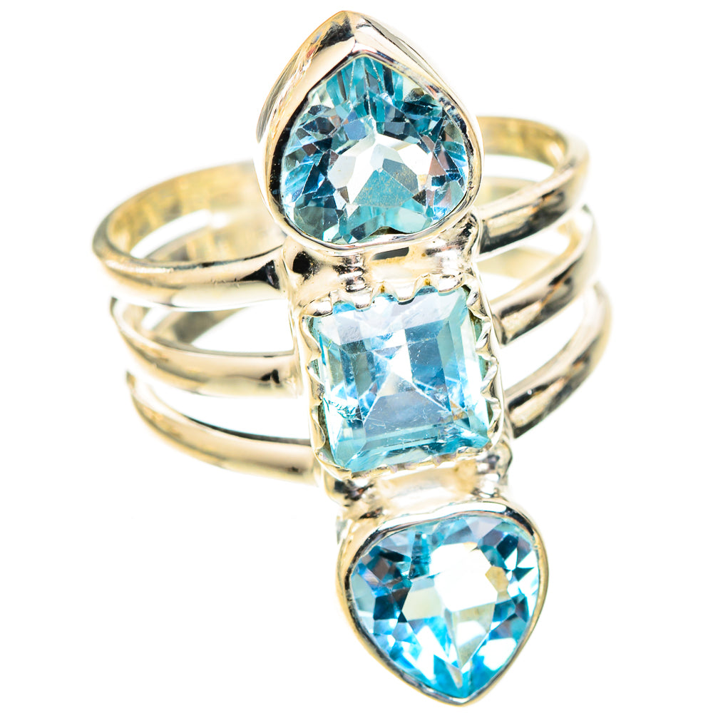 Swiss Blue Topaz Rings handcrafted by Ana Silver Co - RING123438 - Photo 2