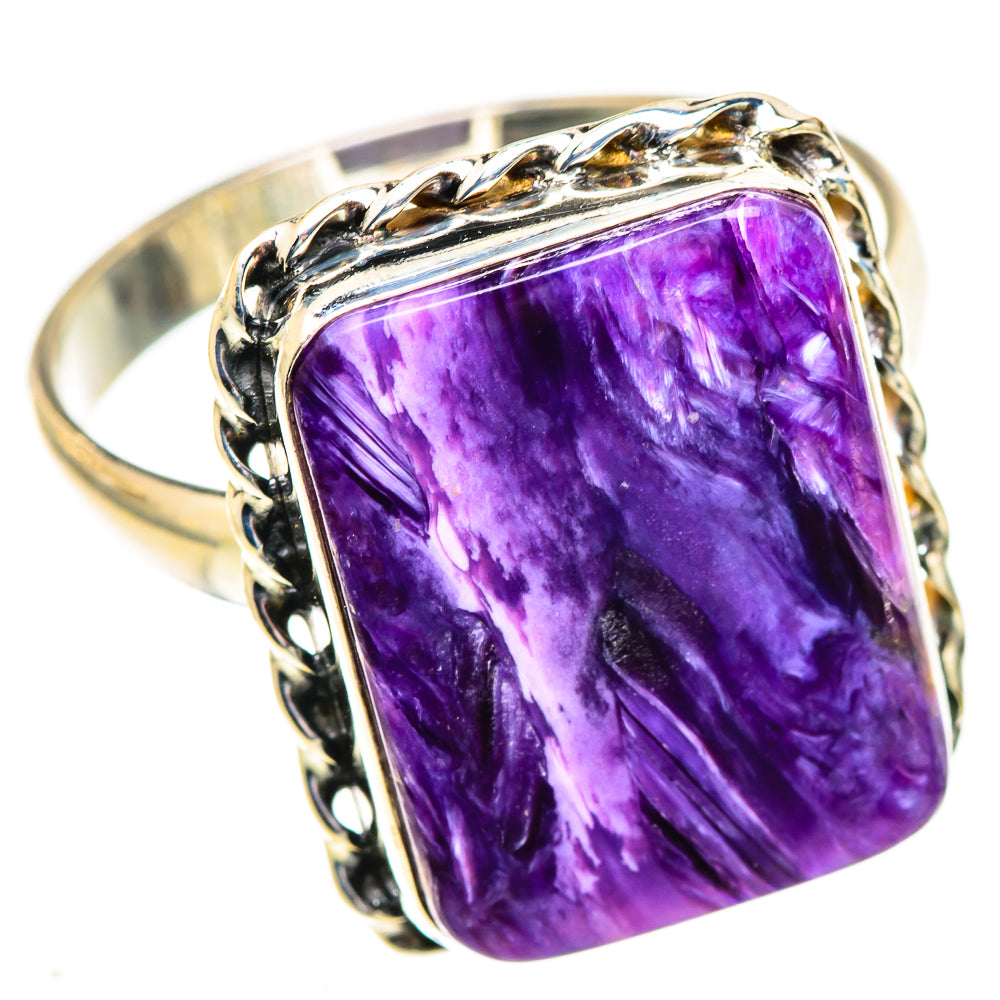 Charoite Rings handcrafted by Ana Silver Co - RING123443 - Photo 2
