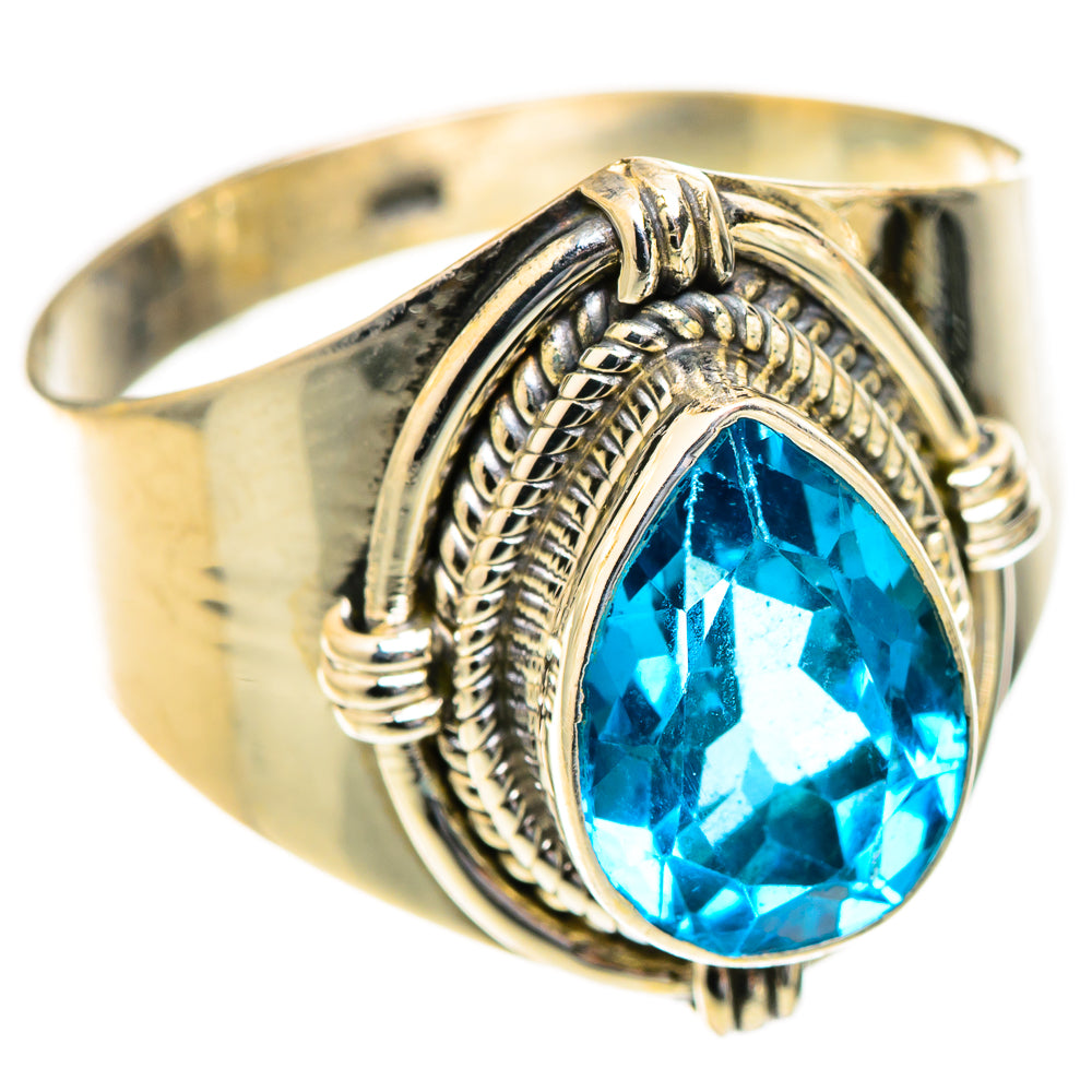 Swiss Blue Topaz Rings handcrafted by Ana Silver Co - RING123452 - Photo 2