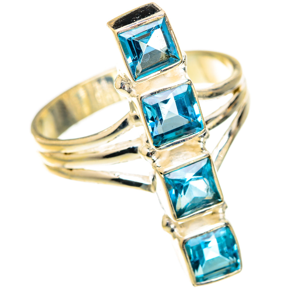Swiss Blue Topaz Rings handcrafted by Ana Silver Co - RING123467 - Photo 2
