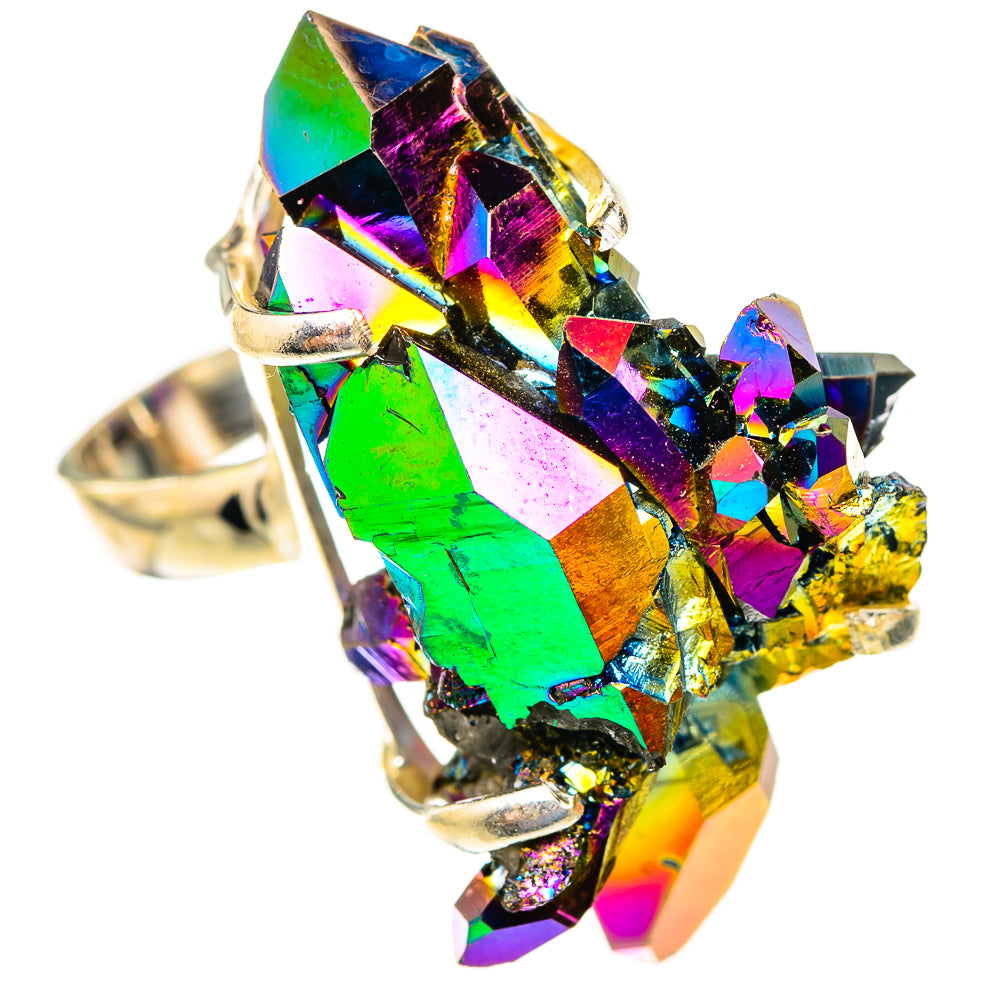 Titanium Sunshine Druzy Rings handcrafted by Ana Silver Co - RING123525 - Photo 2