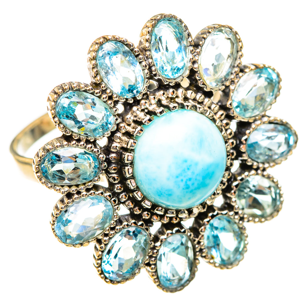 Larimar Rings handcrafted by Ana Silver Co - RING123552 - Photo 2
