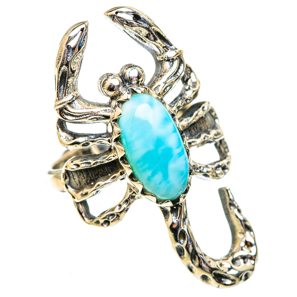 Larimar Rings handcrafted by Ana Silver Co - RING123613 - Photo 2