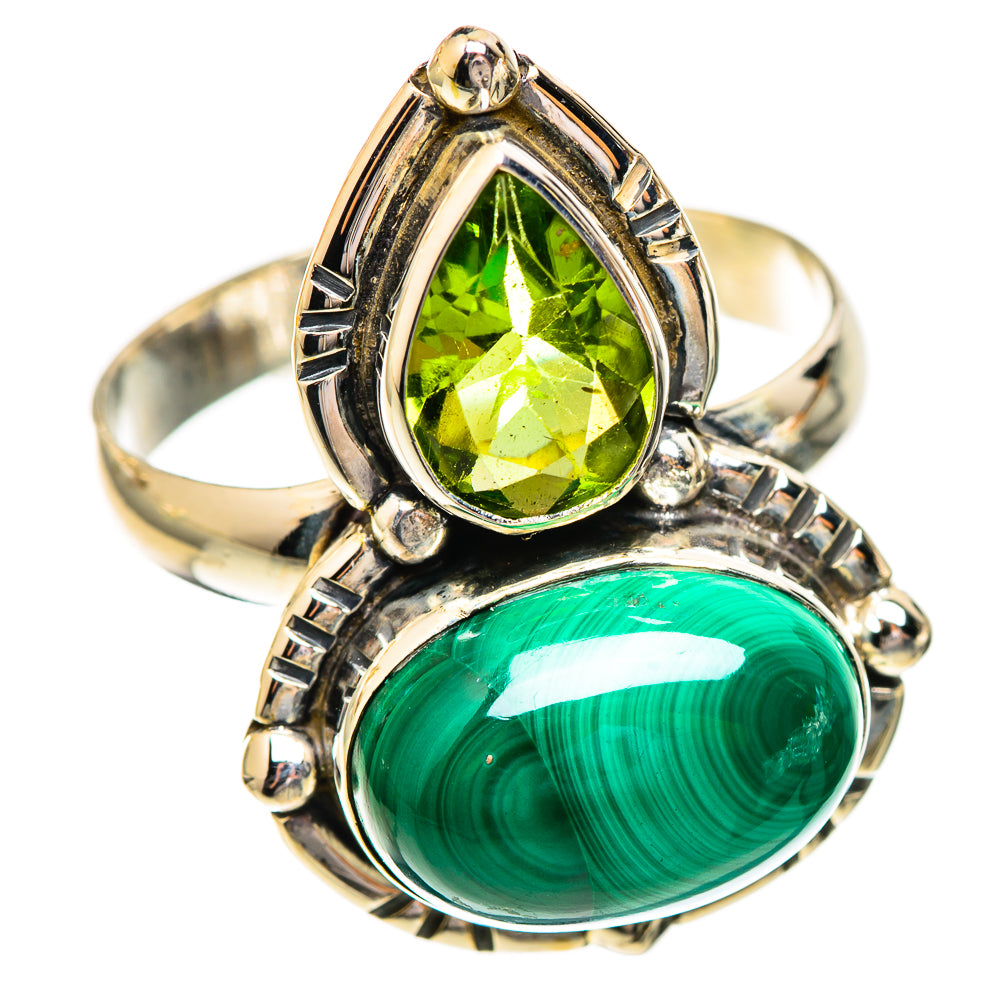 Malachite Rings handcrafted by Ana Silver Co - RING123615 - Photo 2