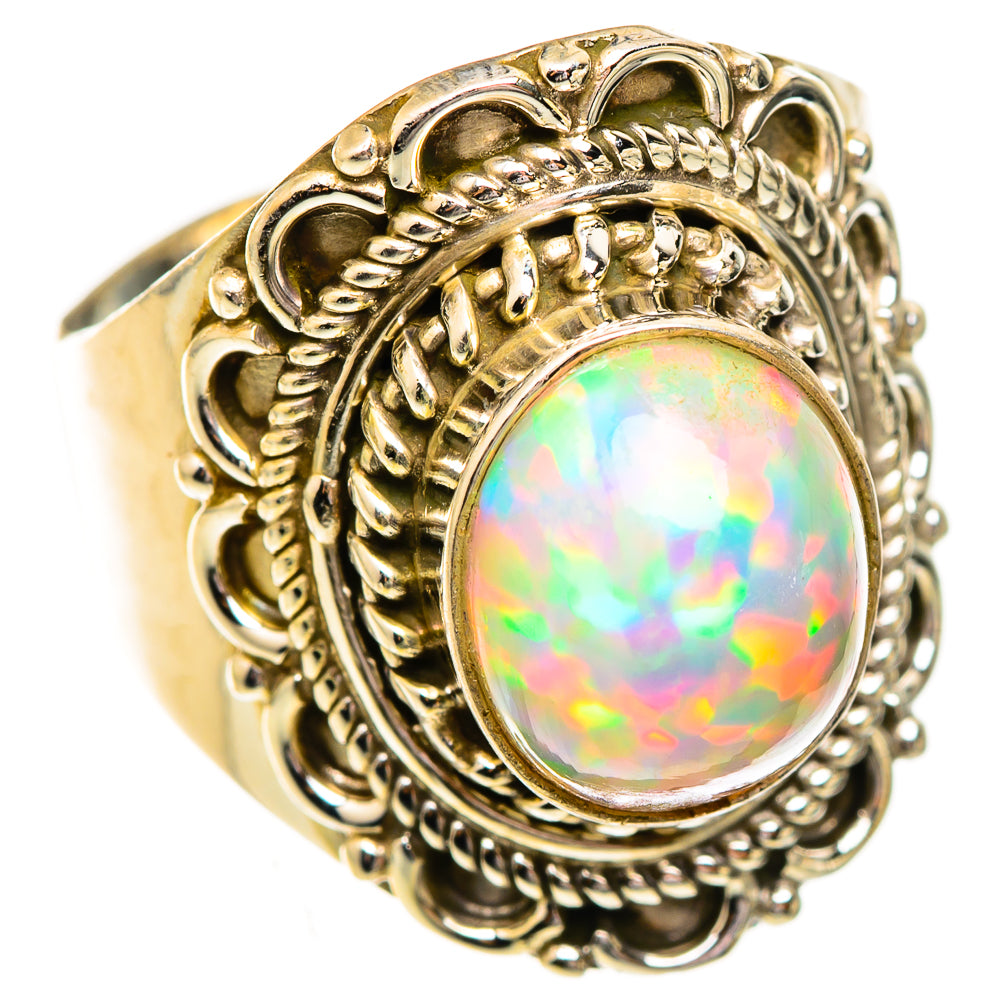 Ethiopian Opal Rings handcrafted by Ana Silver Co - RING123668 - Photo 2