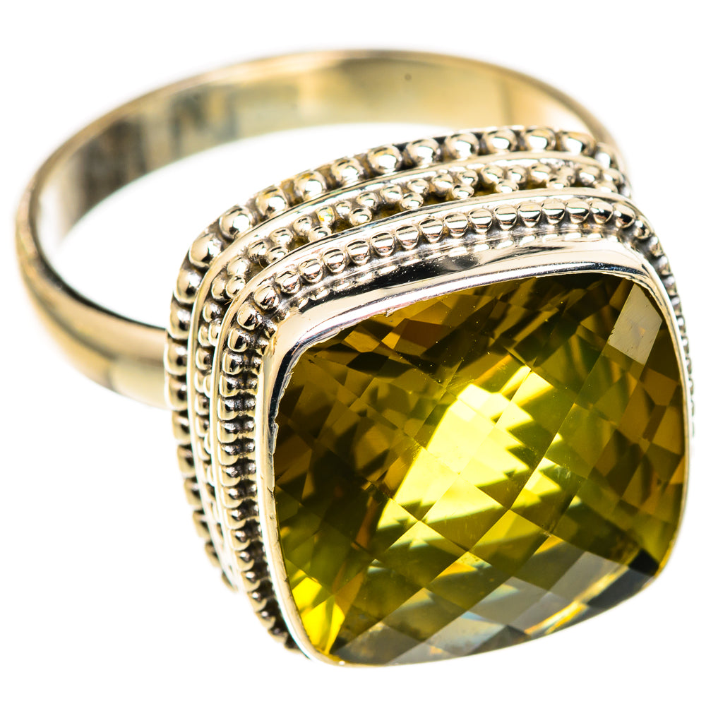 Lemon Quartz Rings handcrafted by Ana Silver Co - RING123669 - Photo 2