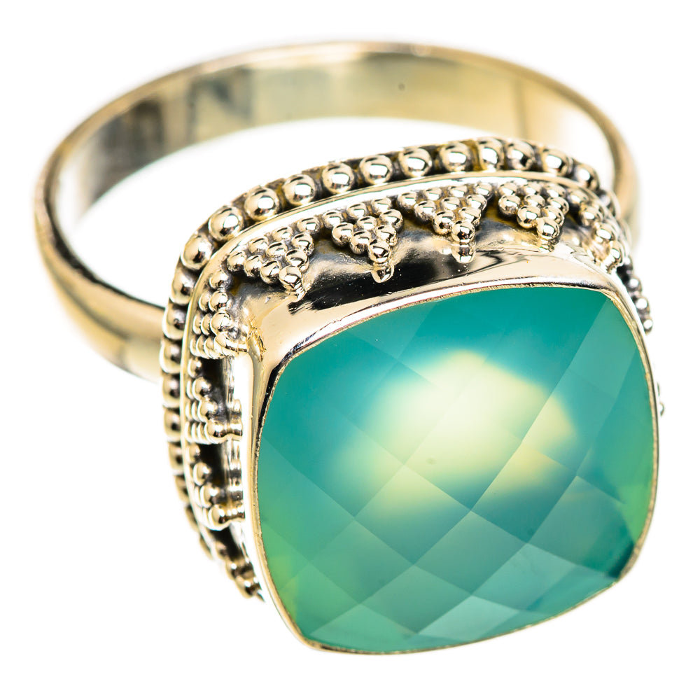 Aqua Chalcedony Rings handcrafted by Ana Silver Co - RING123675 - Photo 2