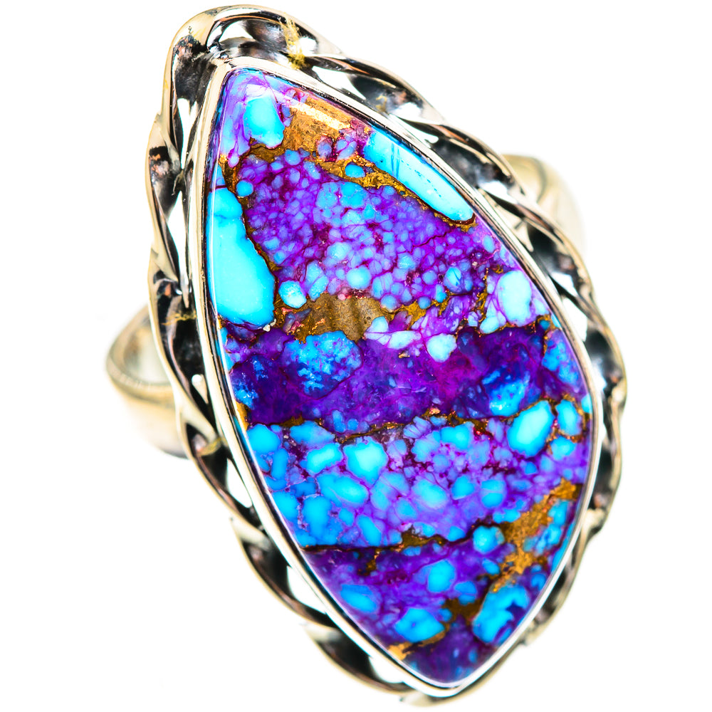 Purple Copper Composite Turquoise Rings handcrafted by Ana Silver Co - RING123681 - Photo 2