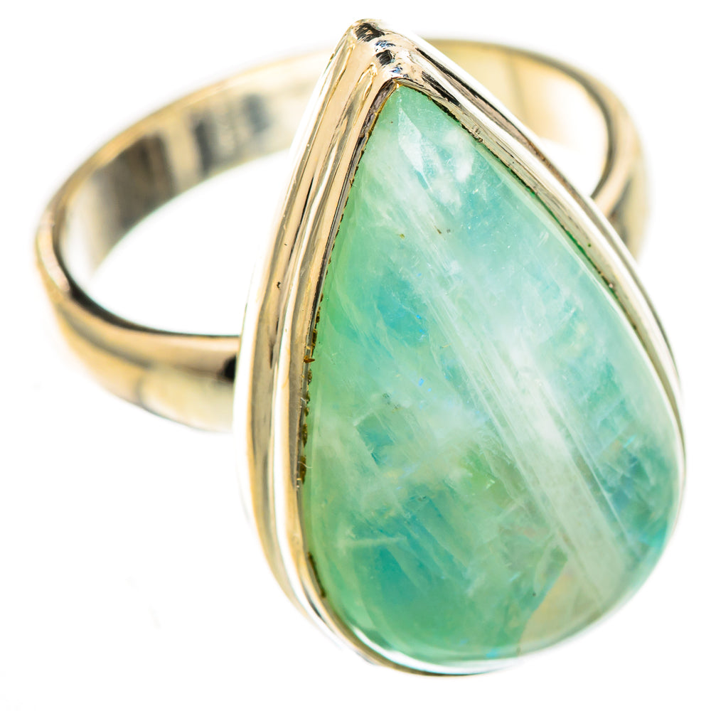 Green Moonstone Rings handcrafted by Ana Silver Co - RING123738 - Photo 2