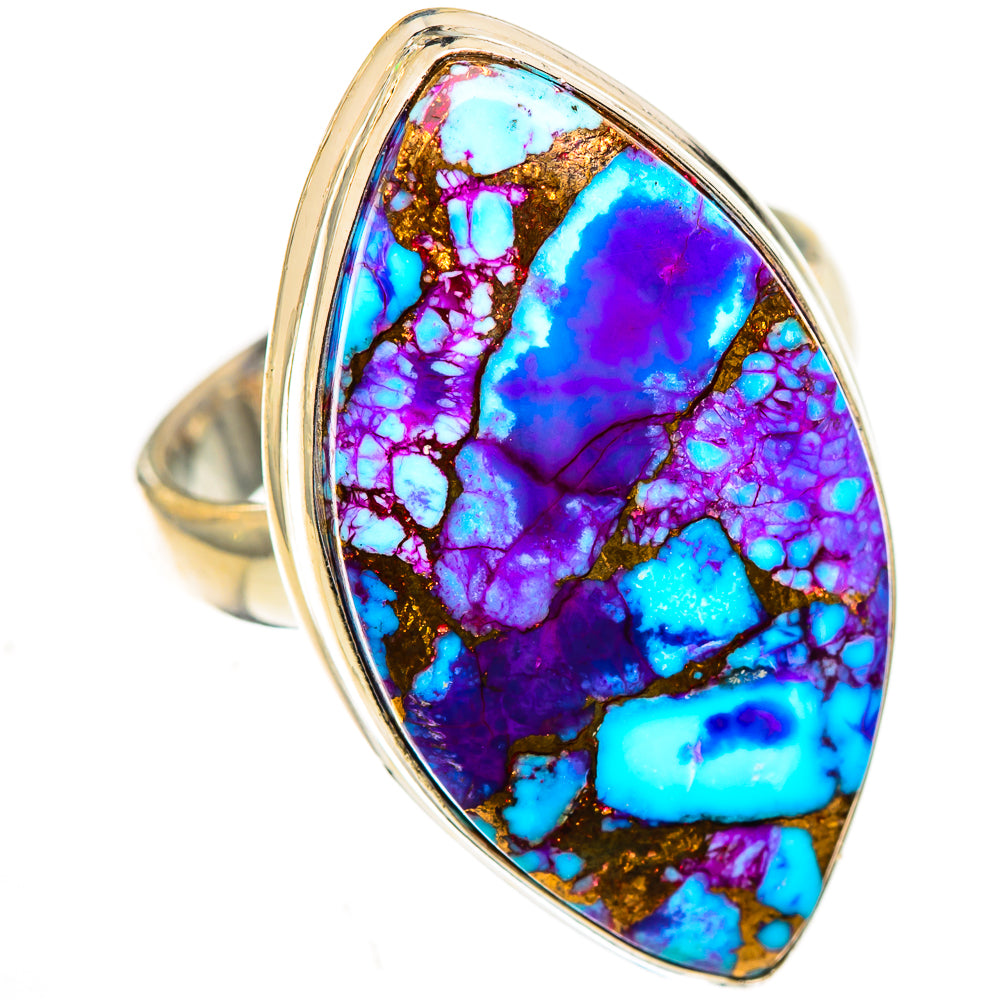 Purple Copper Composite Turquoise Rings handcrafted by Ana Silver Co - RING123751 - Photo 2