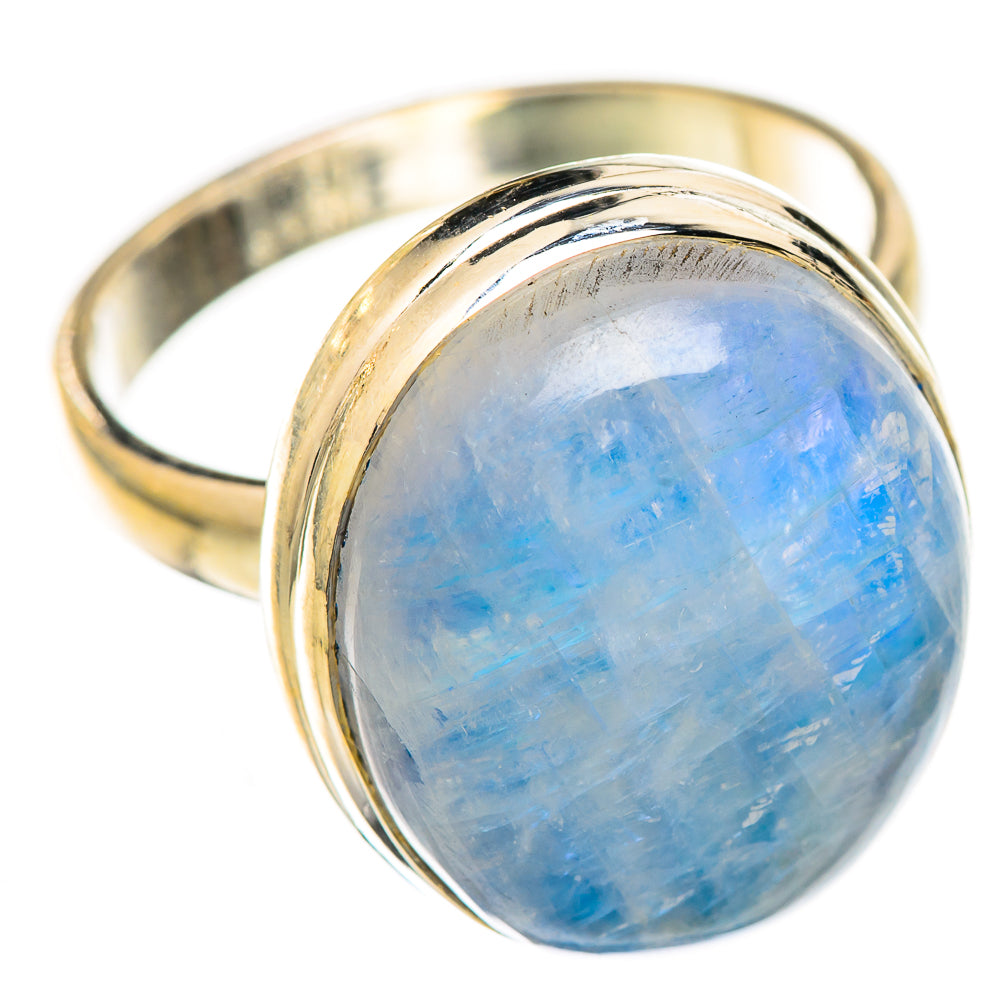 Rainbow Moonstone Rings handcrafted by Ana Silver Co - RING123758 - Photo 2