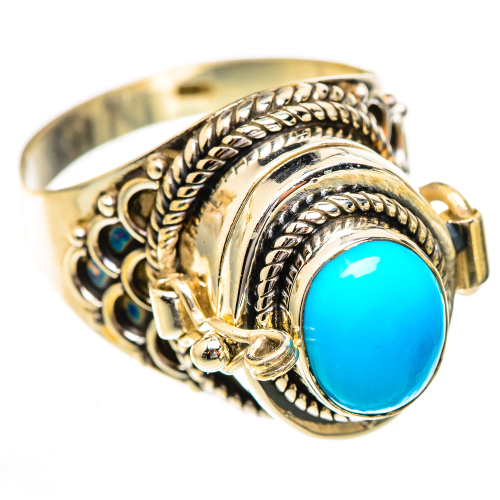 Sleeping Beauty Turquoise Rings handcrafted by Ana Silver Co - RING123766 - Photo 2