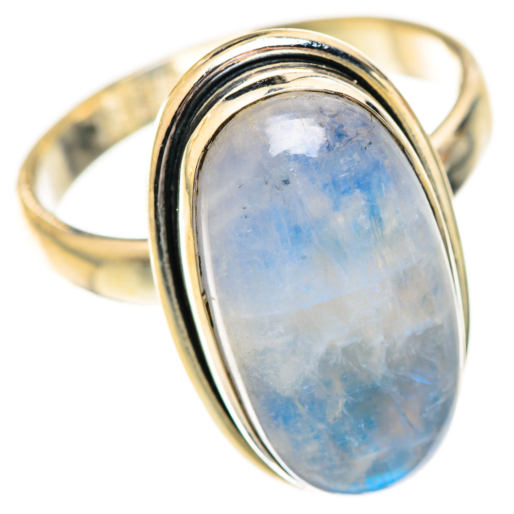 Rainbow Moonstone Rings handcrafted by Ana Silver Co - RING123771 - Photo 2
