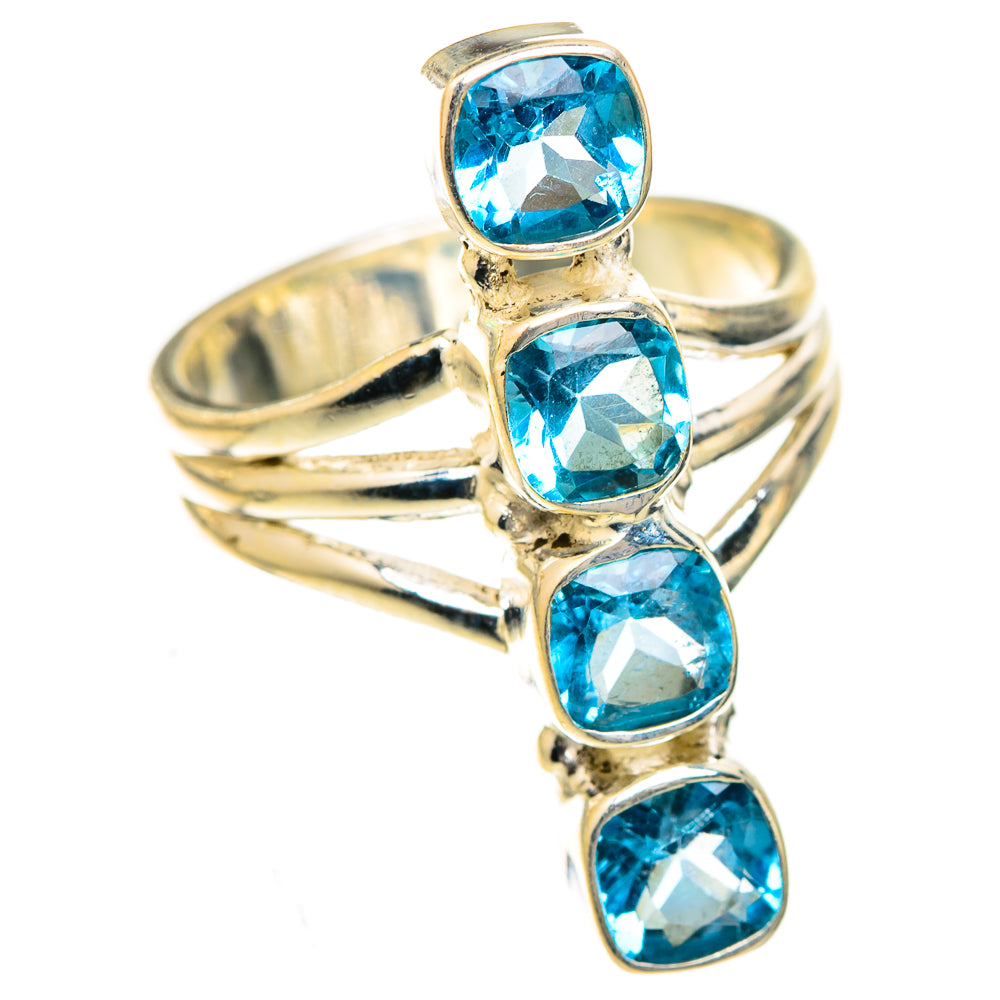 Swiss Blue Topaz Rings handcrafted by Ana Silver Co - RING123793 - Photo 2
