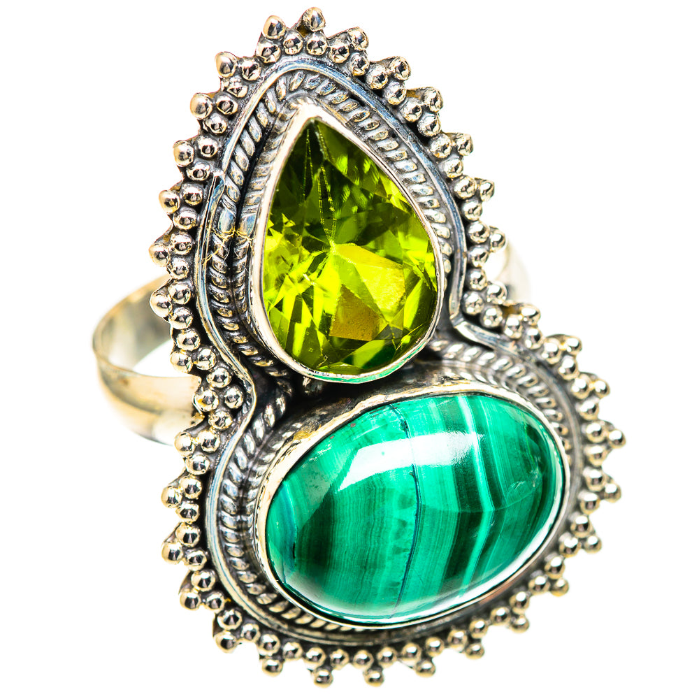 Malachite Rings handcrafted by Ana Silver Co - RING123815 - Photo 2