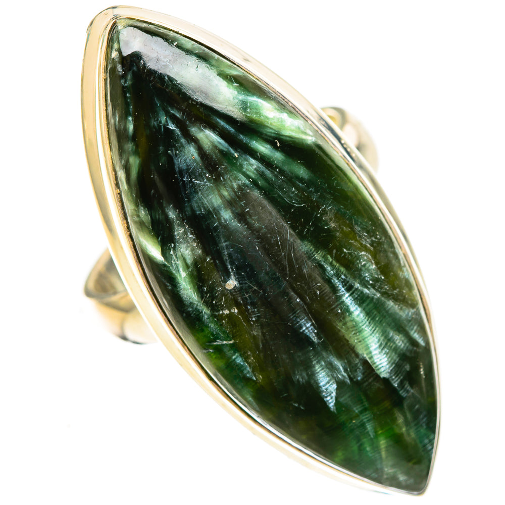 Seraphinite Rings handcrafted by Ana Silver Co - RING123865 - Photo 2